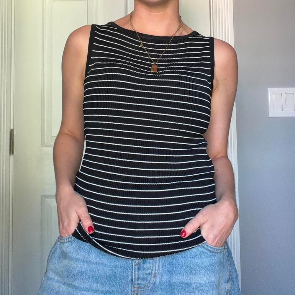 Y2k grace knitwear stripped top